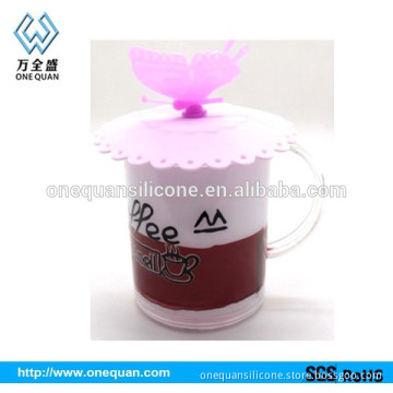 professional factory silicone cup cover, plastic cup with cover
